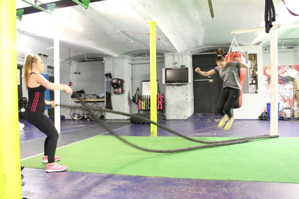 battle ropes HIIT workout