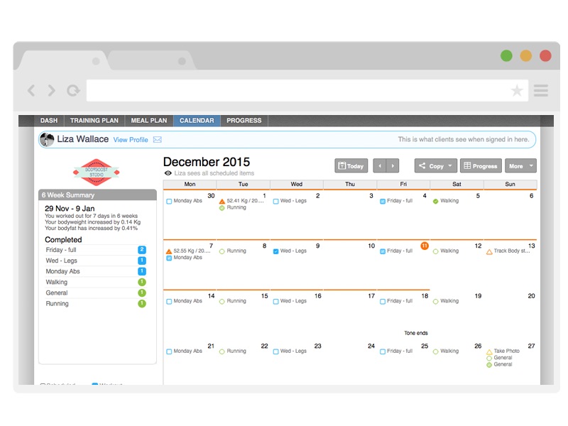 online training calendar