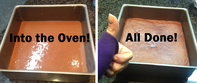 before and after - chocolate protein brownies