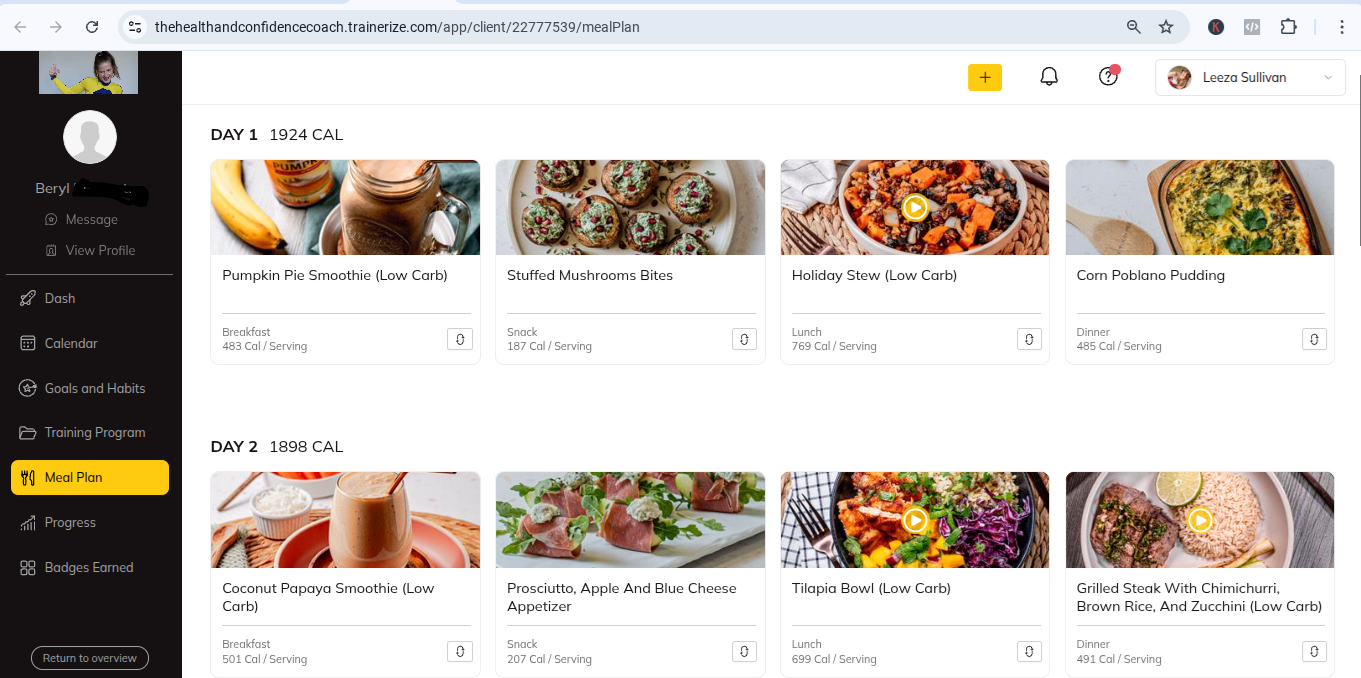 Client Meal Plan